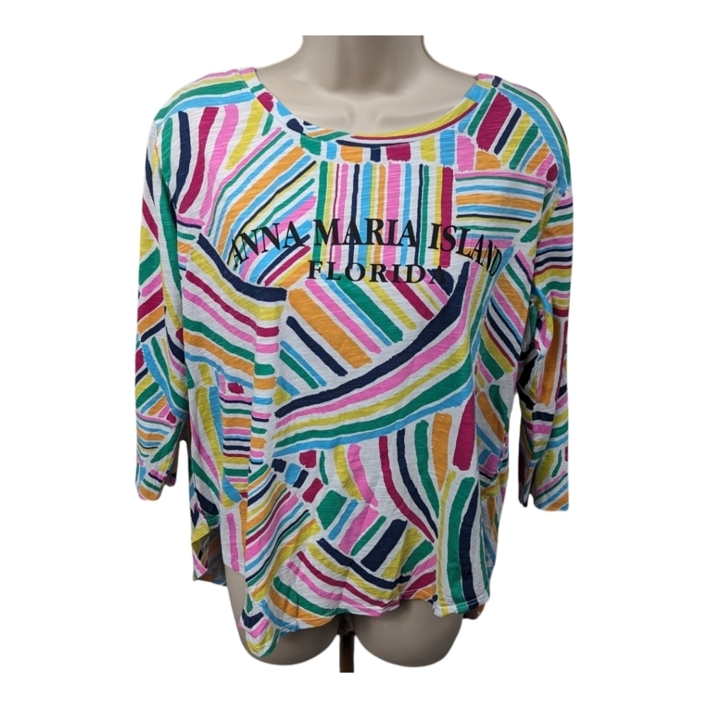 Fresh Produce Vibrant Multicolor Long Sleeve Tee